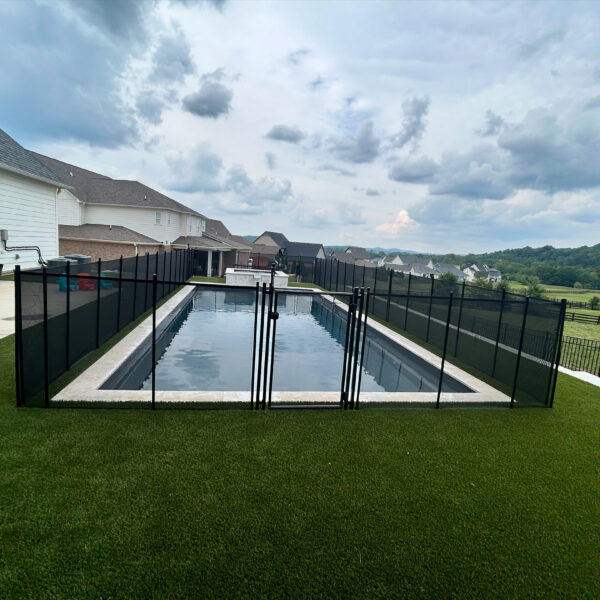 Pool Safety Fence Brentwood Tn,Madison,TN ASTM-certified pool safety fence with self-locking gate pool safety fence installation in Middle Tennessee backyard