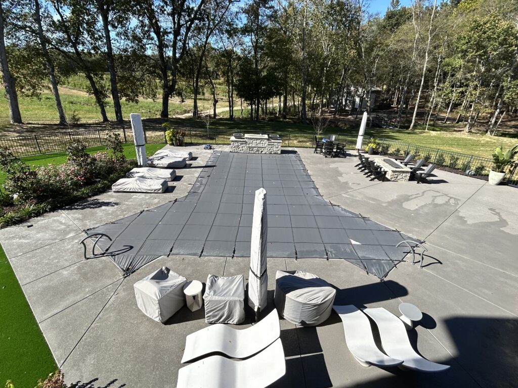 Custom pool safety cover installed in East Nashville, TN