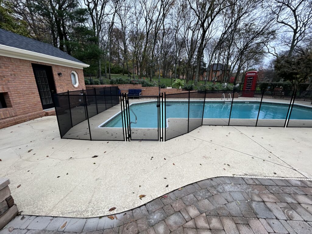 removable mesh pool safety fence Franklin TN